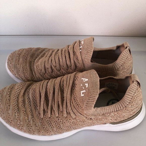 APL TechLoom Wave Sneakers Caramel Almond Melange Beige 10 $245 - Picture 5 of 8